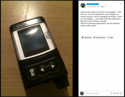 A post I wrote on Facebook. I knew using an insulin pump would be good, but I had my reservations!